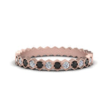 Load image into Gallery viewer, hexagon-women-band-with-black-diamond-in-rose-gold-FD-9187GBLACK-NL-RG.jpg
