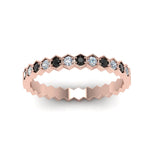 Load image into Gallery viewer, hexagon-women-band-with-black-diamond-in-rose-gold-FD-9187GBLACK-NL-RG.jpg
