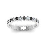 Load image into Gallery viewer, hexagon-women-band-with-black-diamond-in-white-gold-FD-9187GBLACK-NL-WG.jpg
