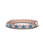 Load image into Gallery viewer, hexagon-women-diamond-band-with-blue-topaz-in-rose-gold-FD-9187GICBLTO-NL-RG.jpg
