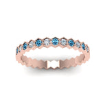 Load image into Gallery viewer, hexagon-women-diamond-band-with-blue-topaz-in-rose-gold-FD-9187GICBLTO-NL-RG.jpg
