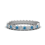 Load image into Gallery viewer, hexagon-women-diamond-band-with-blue-topaz-in-white-gold-FD-9187GICBLTO-NL-WG.jpg

