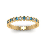 Load image into Gallery viewer, hexagon-women-diamond-band-with-blue-topaz-in-yellow-gold-FD-9187GICBLTO-NL-YG.jpg

