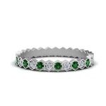 Load image into Gallery viewer, hexagon-women-diamond-band-with-emerald-in-white-gold-FD-9187GEMGR-NL-WG.jpg

