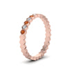 Load image into Gallery viewer, hexagon-women-diamond-band-with-orange-sapphire-in-rose-gold-FD-9187GSAOR-NL-RG.jpg