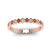 Load image into Gallery viewer, hexagon-women-diamond-band-with-orange-sapphire-in-rose-gold-FD-9187GSAOR-NL-RG.jpg