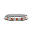 Load image into Gallery viewer, hexagon-women-diamond-band-with-orange-sapphire-in-white-gold-FD-9187GSAOR-NL-WG.jpg