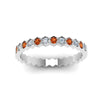 Load image into Gallery viewer, hexagon-women-diamond-band-with-orange-sapphire-in-white-gold-FD-9187GSAOR-NL-WG.jpg