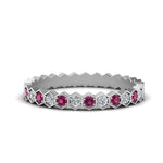 Load image into Gallery viewer, hexagon-women-diamond-band-with-pink-sapphire-in-white-gold-FD-9187GSADRPI-NL-WG.jpg
