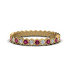 Load image into Gallery viewer, hexagon-women-diamond-band-with-pink-sapphire-in-yellow-gold-FD-9187GSADRPI-NL-YG.jpg
