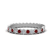 Load image into Gallery viewer, hexagon-women-diamond-band-with-ruby-in-white-gold-FD-9187GRUDR-NL-WG.jpg