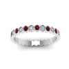 Load image into Gallery viewer, hexagon-women-diamond-band-with-ruby-in-white-gold-FD-9187GRUDR-NL-WG.jpg