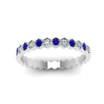 Load image into Gallery viewer, hexagon-women-diamond-band-with-sapphire-in-white-gold-FD-9187GSABL-NL-WG.jpg
