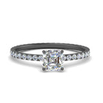 Load image into Gallery viewer, hidden-halo-eternity-asscher-diamond-engagement-ring-in-black-gold-FD9168ASRANGLE3-NL-BG
