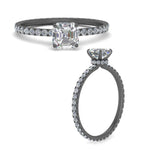 Load image into Gallery viewer, hidden-halo-eternity-asscher-diamond-engagement-ring-in-black-gold-FD9168ASRANGLE3-NL-BG

