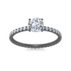 Load image into Gallery viewer, hidden-halo-eternity-cushion-diamond-engagement-ring-in-black-gold-FD9168CURANGLE3-NL-BG