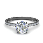 Load image into Gallery viewer, hidden-halo-eternity-diamond-engagement-ring-in-black-gold-FD-9168RORANGLE3-NL-BG
