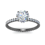 Load image into Gallery viewer, hidden-halo-eternity-diamond-engagement-ring-in-black-gold-FD-9168RORANGLE3-NL-BG
