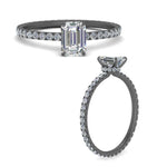 Load image into Gallery viewer, hidden-halo-eternity-emerald-cut-diamond-engagement-ring-in-black-gold-FD9168EMRANGLE3-NL-BG
