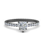 Load image into Gallery viewer, hidden-halo-eternity-heart-diamond-engagement-ring-in-black-gold-FD9168HTRANGLE3-NL-BG

