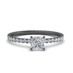 Load image into Gallery viewer, hidden-halo-eternity-princess-cut-diamond-engagement-ring-in-black-gold-FD9168PRRANGLE3-NL-BG
