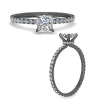 Load image into Gallery viewer, hidden-halo-eternity-princess-cut-diamond-engagement-ring-in-black-gold-FD9168PRRANGLE3-NL-BG
