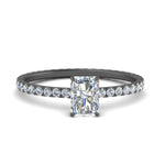 Load image into Gallery viewer, hidden-halo-eternity-radiant-diamond-engagement-ring-in-black-gold-FD9168RARANGLE3-NL-BG
