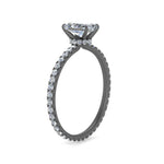 Load image into Gallery viewer, hidden-halo-eternity-radiant-diamond-engagement-ring-in-black-gold-FD9168RARANGLE3-NL-BG
