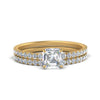 Load image into Gallery viewer, hidden-halo-half-way-asscher-cut-diamond-wedding-ring-set-in-FD9168ASANGLE3-NL-YG
