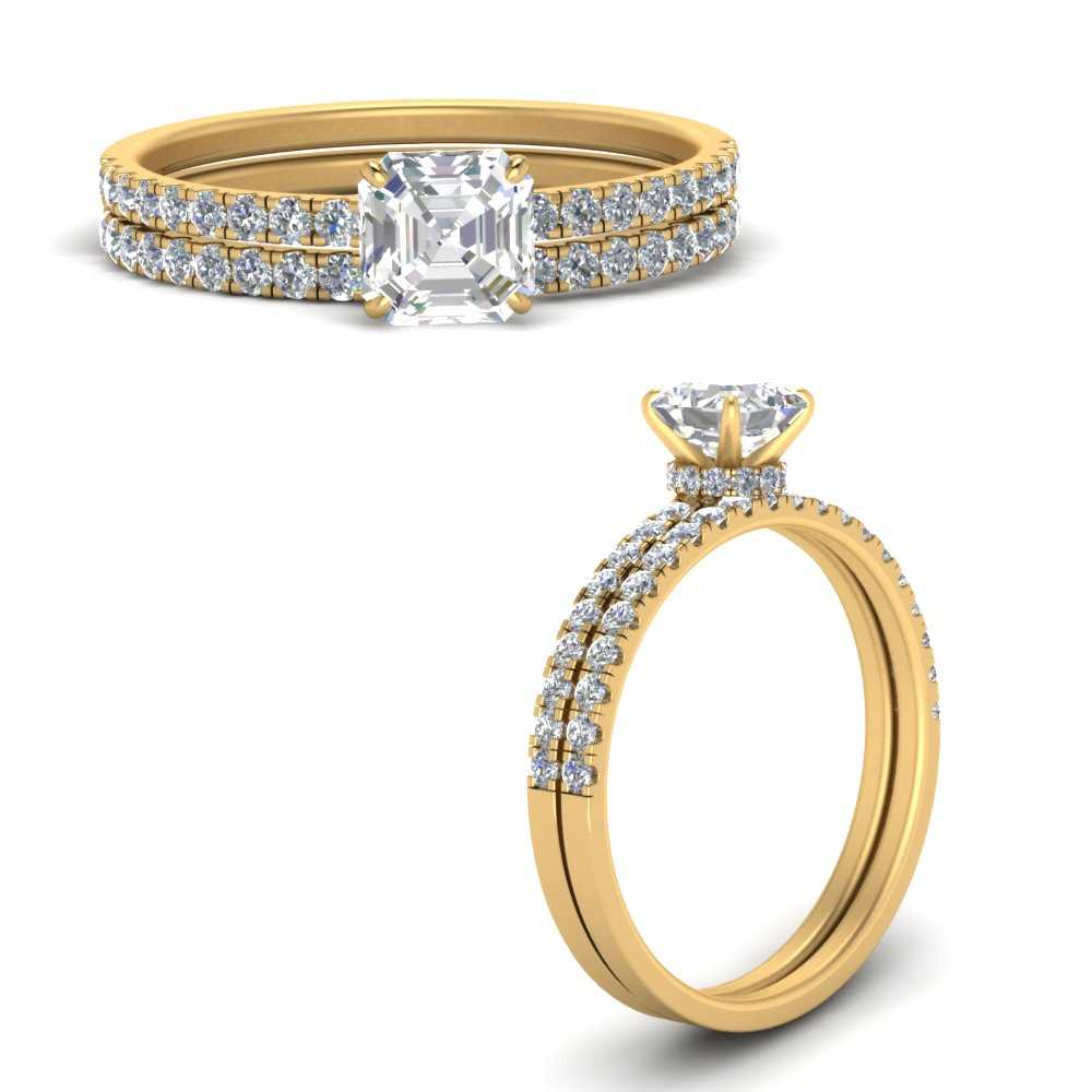 hidden-halo-half-way-asscher-cut-diamond-wedding-ring-set-in-FD9168ASANGLE3-NL-YG