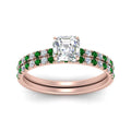 Thumbnail 79 - hidden-halo-half-way-asscher-cut-diamond-wedding-ring-set-with-emerald-in-FD9168ASGEMGRANGLE3-NL-RG