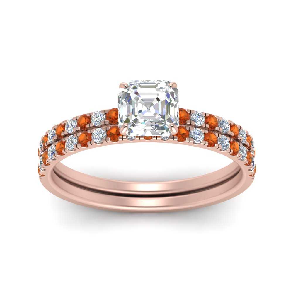hidden-halo-half-way-asscher-cut-diamond-wedding-ring-set-with-orange-sapphire-in-FD9168ASGSAORANGLE3-NL-RG