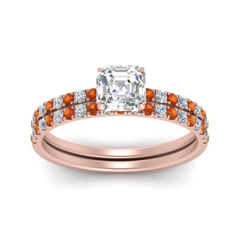 hidden-halo-half-way-asscher-cut-diamond-wedding-ring-set-with-orange-sapphire-in-FD9168ASGSAORANGLE3-NL-RG