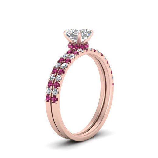 hidden-halo-half-way-asscher-cut-diamond-wedding-ring-set-with-pink-sapphire-in-FD9168ASGSADRPIANGLE3-NL-RG
