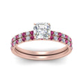 Thumbnail 67 - hidden-halo-half-way-asscher-cut-diamond-wedding-ring-set-with-pink-sapphire-in-FD9168ASGSADRPIANGLE3-NL-RG