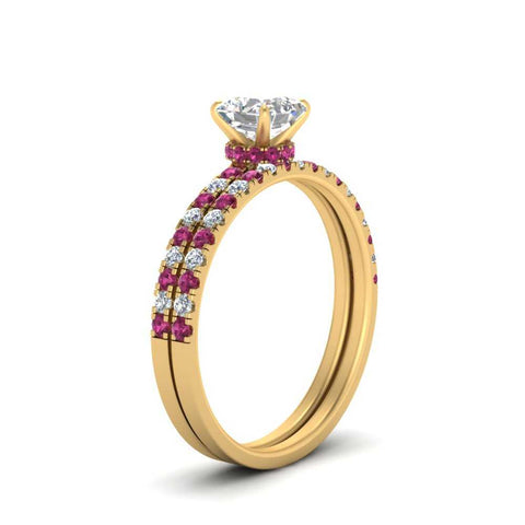 hidden-halo-half-way-asscher-cut-diamond-wedding-ring-set-with-pink-sapphire-in-FD9168ASGSADRPIANGLE3-NL-YG