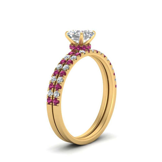 hidden-halo-half-way-asscher-cut-diamond-wedding-ring-set-with-pink-sapphire-in-FD9168ASGSADRPIANGLE3-NL-YG