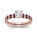 Thumbnail 75 - hidden-halo-half-way-asscher-cut-diamond-wedding-ring-set-with-ruby-in-FD9168ASGRUDRANGLE3-NL-RG