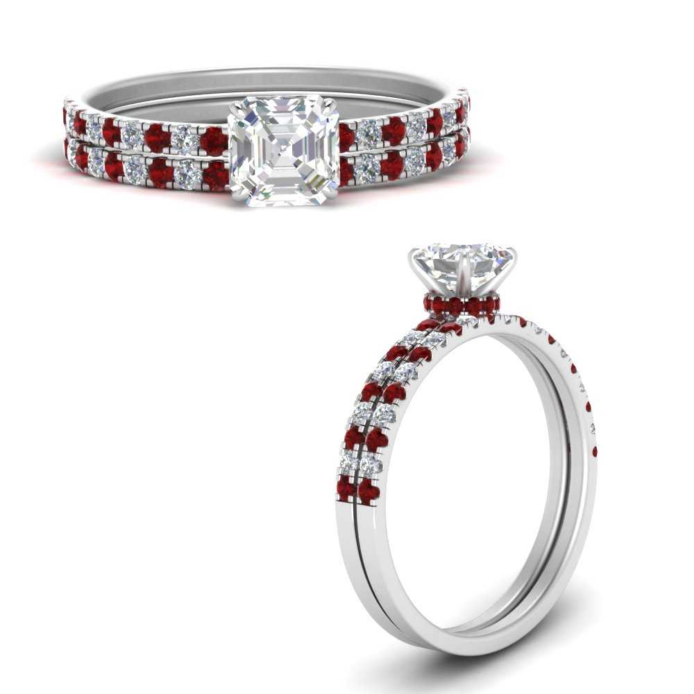 hidden-halo-half-way-asscher-cut-diamond-wedding-ring-set-with-ruby-in-FD9168ASGRUDRANGLE3-NL-WG