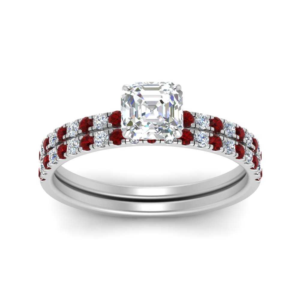 hidden-halo-half-way-asscher-cut-diamond-wedding-ring-set-with-ruby-in-FD9168ASGRUDRANGLE3-NL-WG