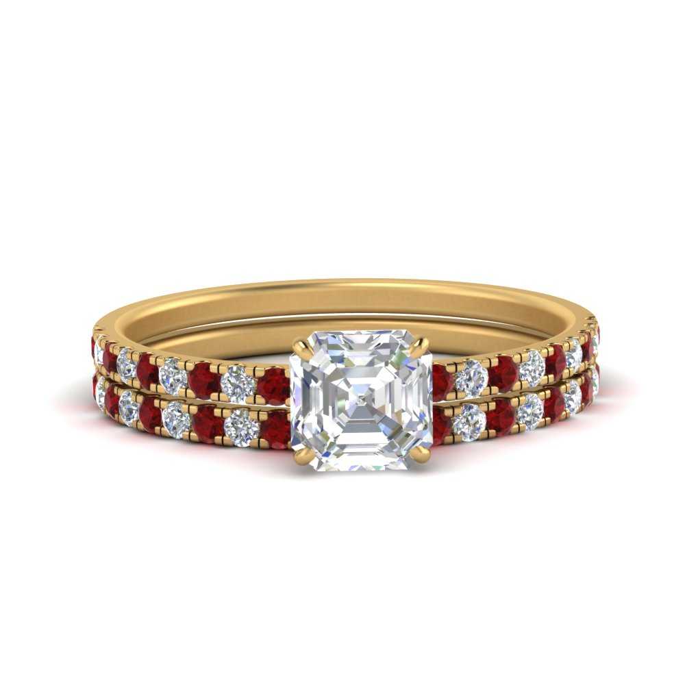 hidden-halo-half-way-asscher-cut-diamond-wedding-ring-set-with-ruby-in-FD9168ASGRUDRANGLE3-NL-YG