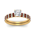 Thumbnail 47 - hidden-halo-half-way-asscher-cut-diamond-wedding-ring-set-with-ruby-in-FD9168ASGRUDRANGLE3-NL-YG