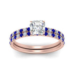 Load image into Gallery viewer, hidden-halo-half-way-asscher-cut-diamond-wedding-ring-set-with-sapphire-in-FD9168ASGSABLANGLE3-NL-RG
