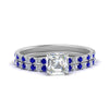 Load image into Gallery viewer, hidden-halo-half-way-asscher-cut-diamond-wedding-ring-set-with-sapphire-in-FD9168ASGSABLANGLE3-NL-WG