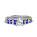 Thumbnail 6 - hidden-halo-half-way-asscher-cut-diamond-wedding-ring-set-with-sapphire-in-FD9168ASGSABLANGLE3-NL-WG