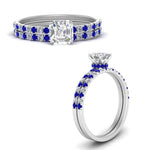 Load image into Gallery viewer, hidden-halo-half-way-asscher-cut-diamond-wedding-ring-set-with-sapphire-in-FD9168ASGSABLANGLE3-NL-WG
