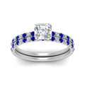 Thumbnail 7 - hidden-halo-half-way-asscher-cut-diamond-wedding-ring-set-with-sapphire-in-FD9168ASGSABLANGLE3-NL-WG