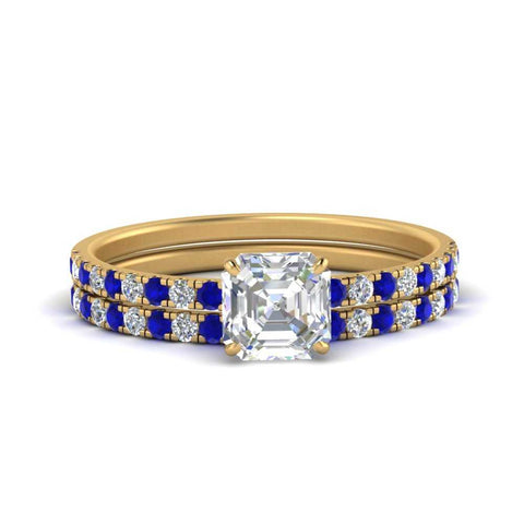 hidden-halo-half-way-asscher-cut-diamond-wedding-ring-set-with-sapphire-in-FD9168ASGSABLANGLE3-NL-YG