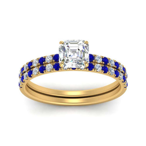 hidden-halo-half-way-asscher-cut-diamond-wedding-ring-set-with-sapphire-in-FD9168ASGSABLANGLE3-NL-YG