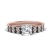Load image into Gallery viewer, hidden-halo-half-way-asscher-cut-wedding-ring-set-with-black-diamond-in-FD9168ASGBLACKANGLE3-NL-RG